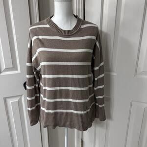J Crew Tan Stripe Sweater